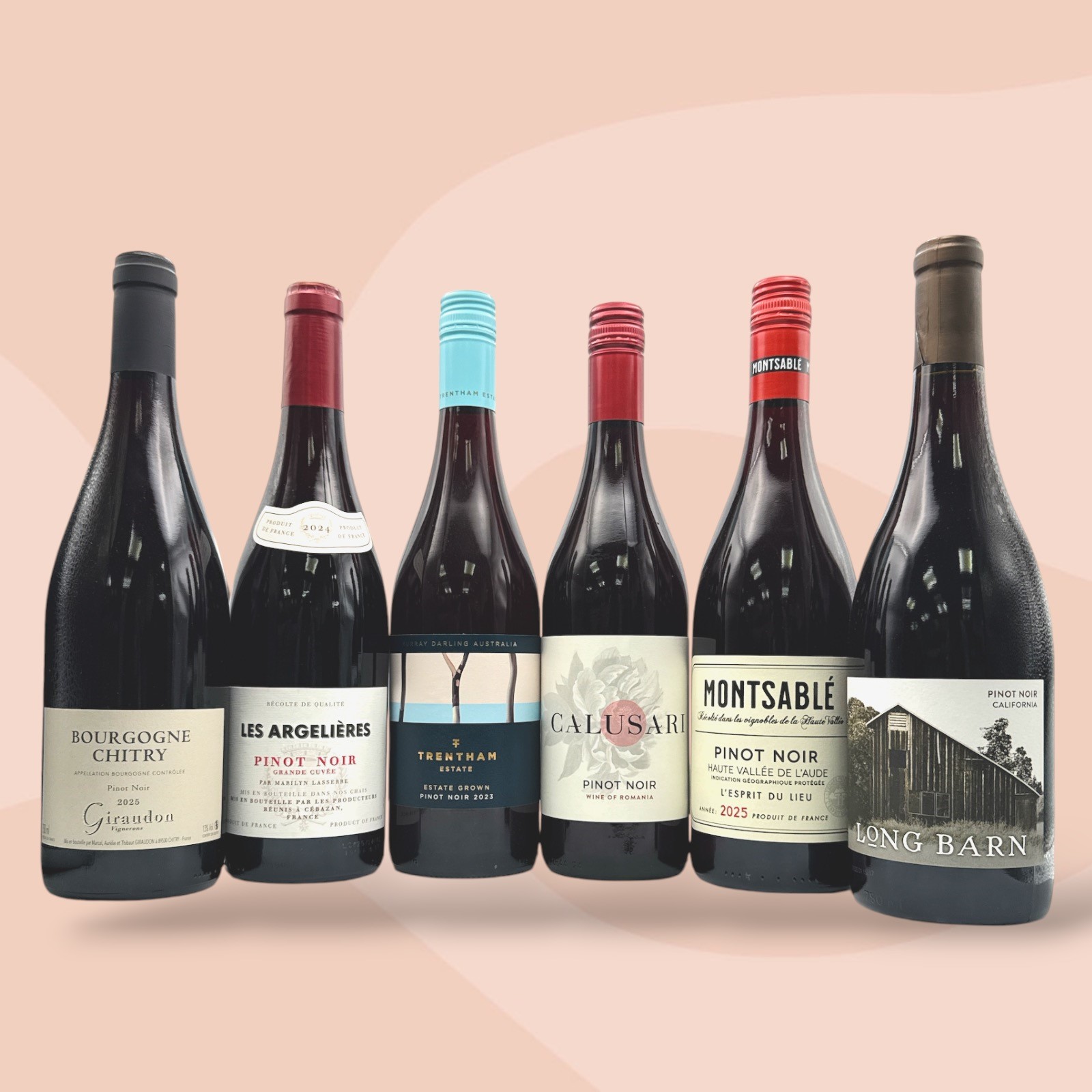 DUNELL'S 6 Everyday Pinot Noirs No.03 Mixed Case x 6 Bottles Image