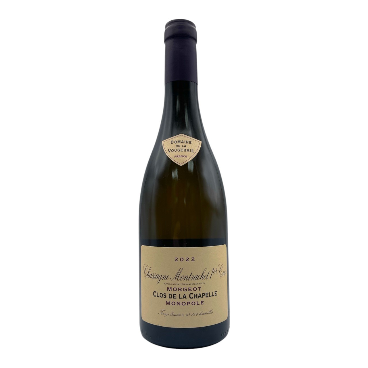 DOMAINE DE LA VOUGERAIE Chassagne-Montrachet 1er Cru Morgeot 'Clos de la Chapelle' Monopole 2022 Bottle ORG/BIO Image