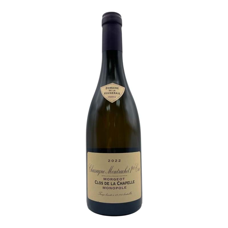 DOMAINE DE LA VOUGERAIE Chassagne-Montrachet 1er Cru 'Clos de la Chapelle' Monopole 2022 Bottle ORG/BIO Image