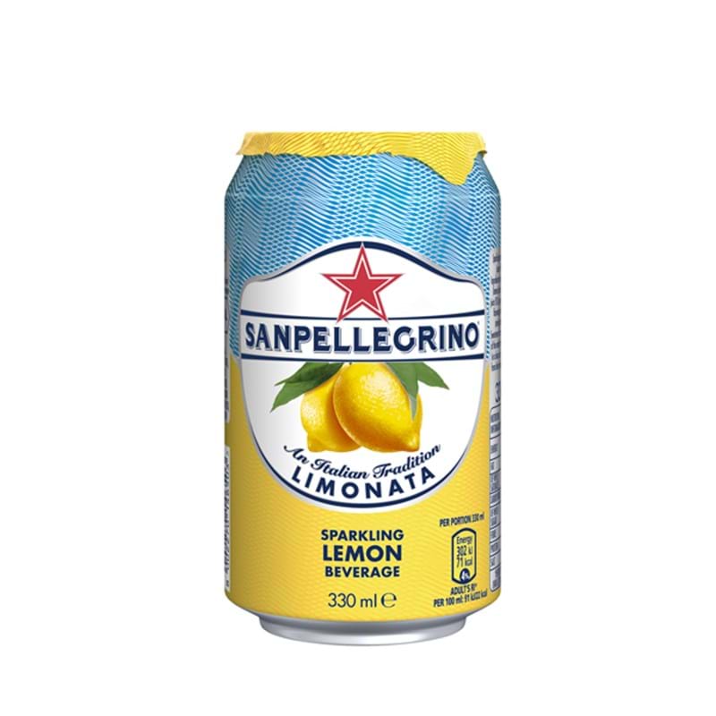 SAN PELLEGRINO Limonata Sparkling Lemon CASE x 24 Cans (330ml) Image