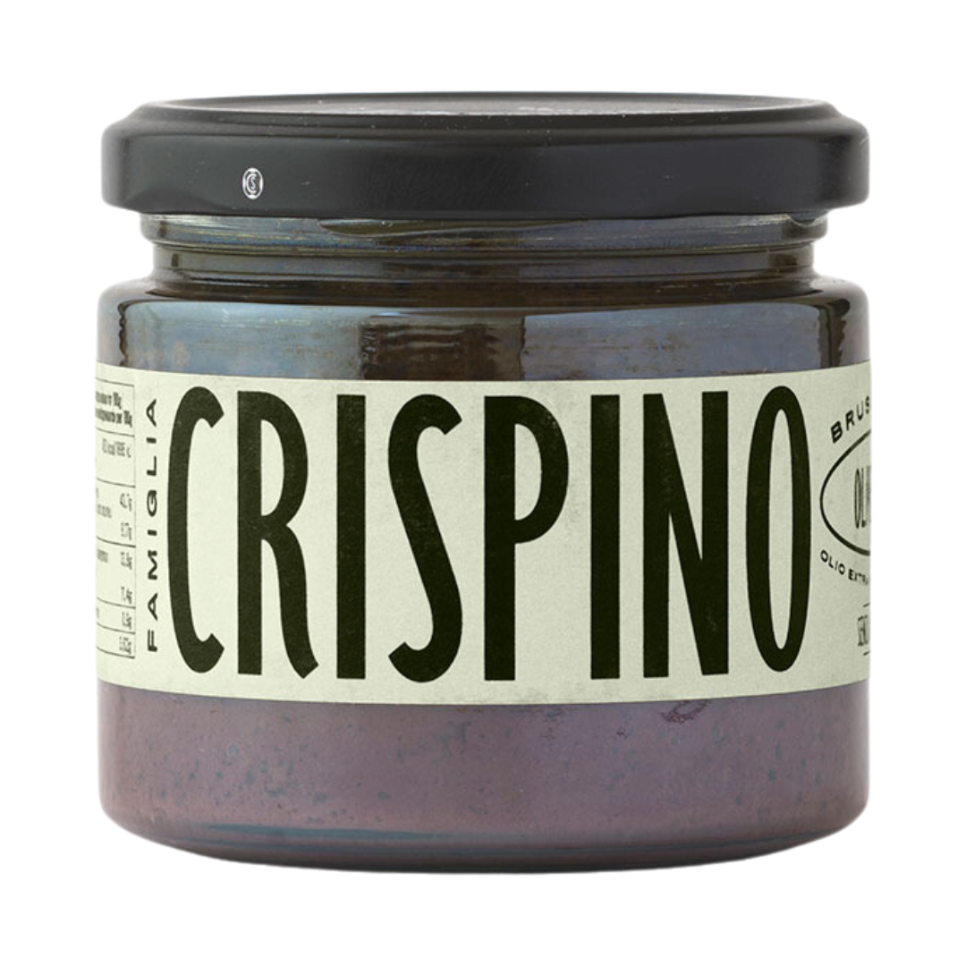 FAMIGLIA CRISPINO Black Olive Bruschetta Nere Jar (190g) EACH VEG/NAT Image