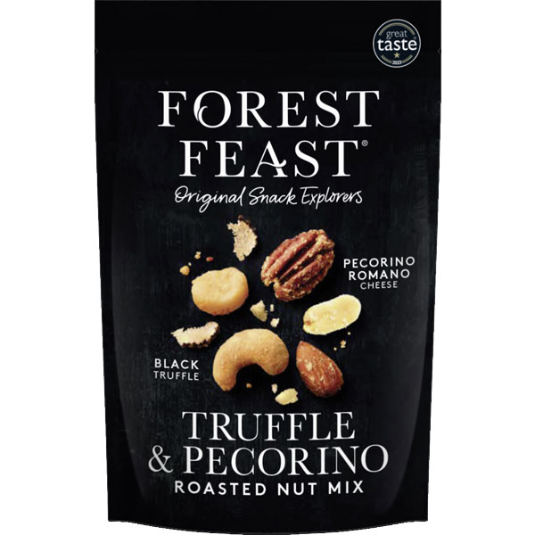 FOREST FEAST Black Truffle & Pecorino Roasted Nut Mix 120g Bag - VEG/GF Image