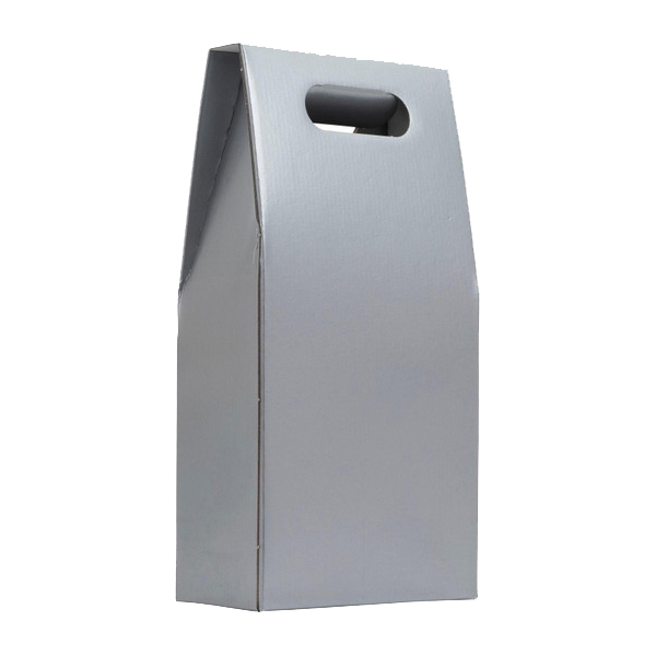 2 Bottle Gift Carton Silver Each (S2) Image