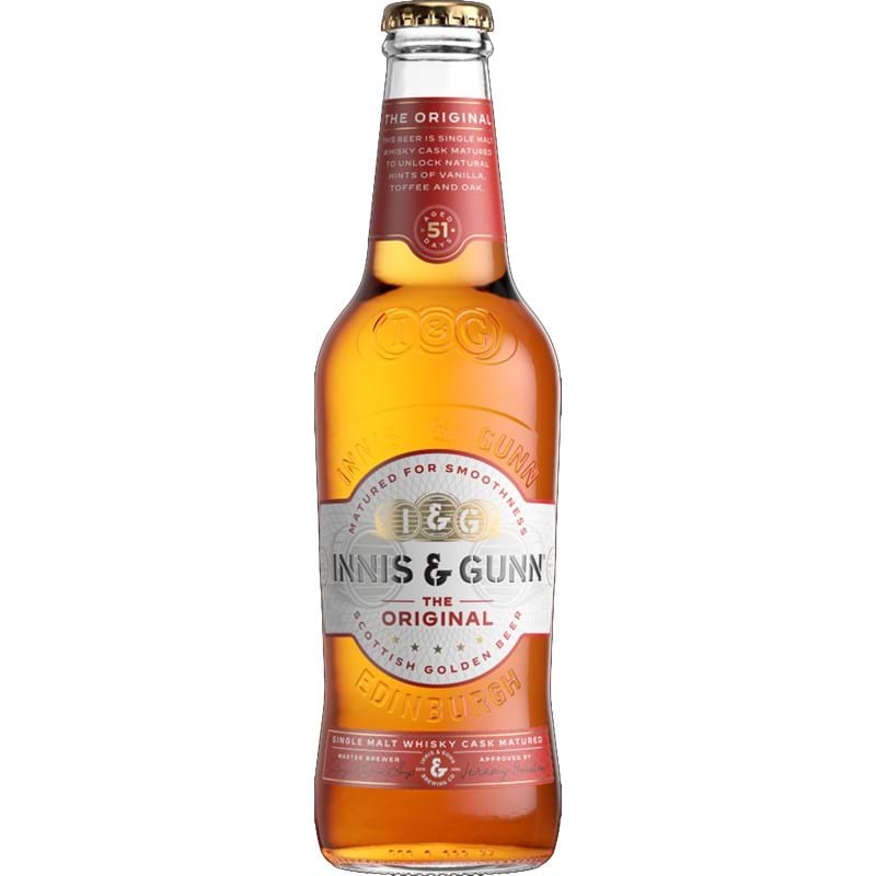 INNIS & GUNN 'The Original' Single Malt Whisky Cask Matured Scottish Golden Beer Bottle (330ml) 6.6%abv VGN - SINGLE Image