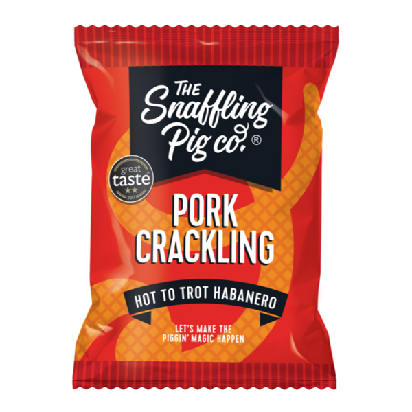 THE SNAFFLING PIG CO. Habanero/Chilli Pork Crackling 40g Bag Image