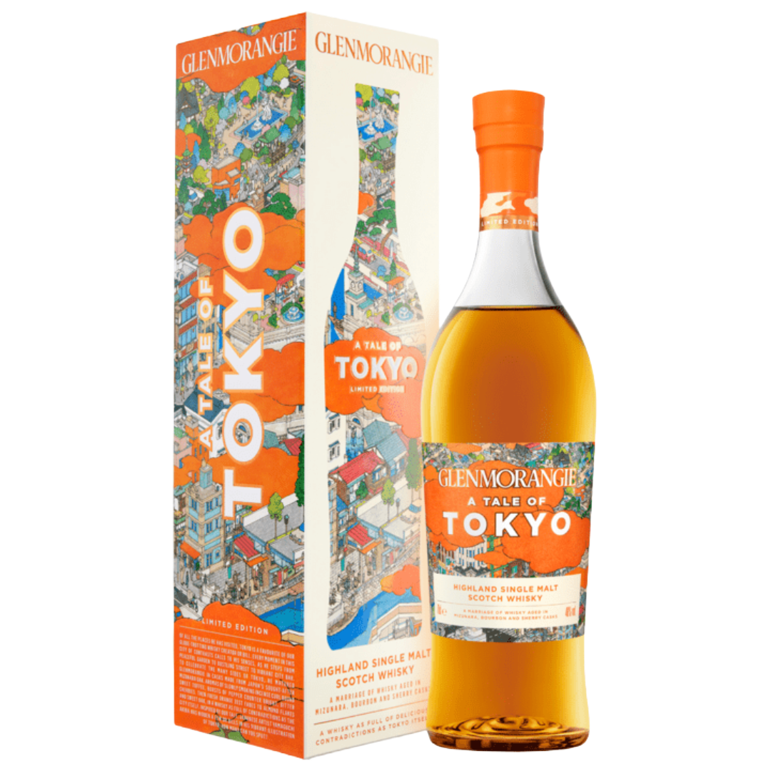 GLENMORANGIE 'A Tale of Tokyo' Mizunara/Bourbon/Sherry Cask Highland Single Malt Scotch Bottle (70cl) 46%abv - NO DISCOUNT Image
