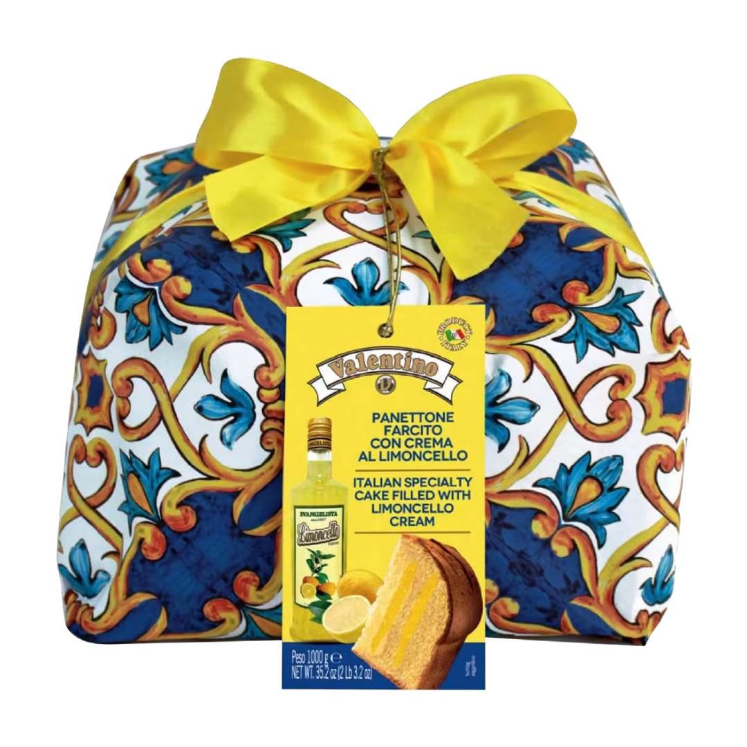 VALENTINO Panettone Traditional Limoncello Cream Wrapped 1kg (Christmas) Image
