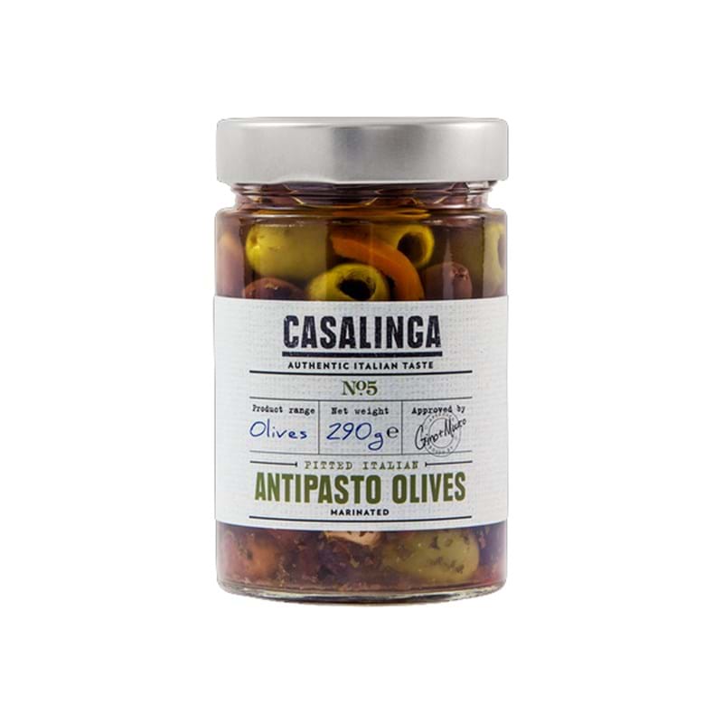 CASALINGA Pitted Italian Antipasto Marinated Olives 290g Jar - VEGAN Image