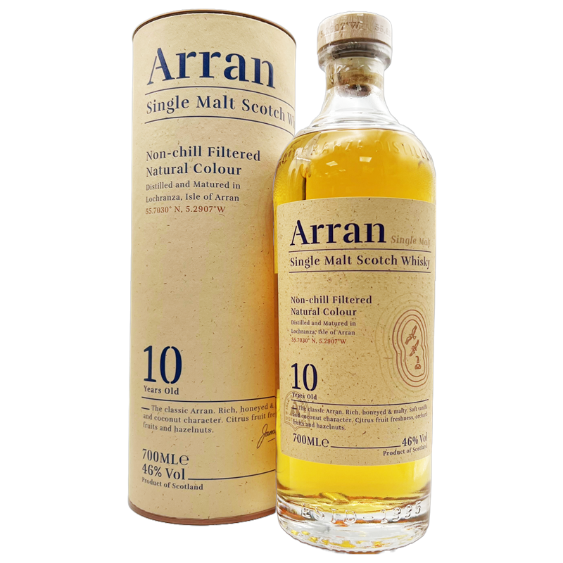 ARRAN 10 Year Old Island Single Malt Scotch Whisky Bottle (70cl) 46%abv Image