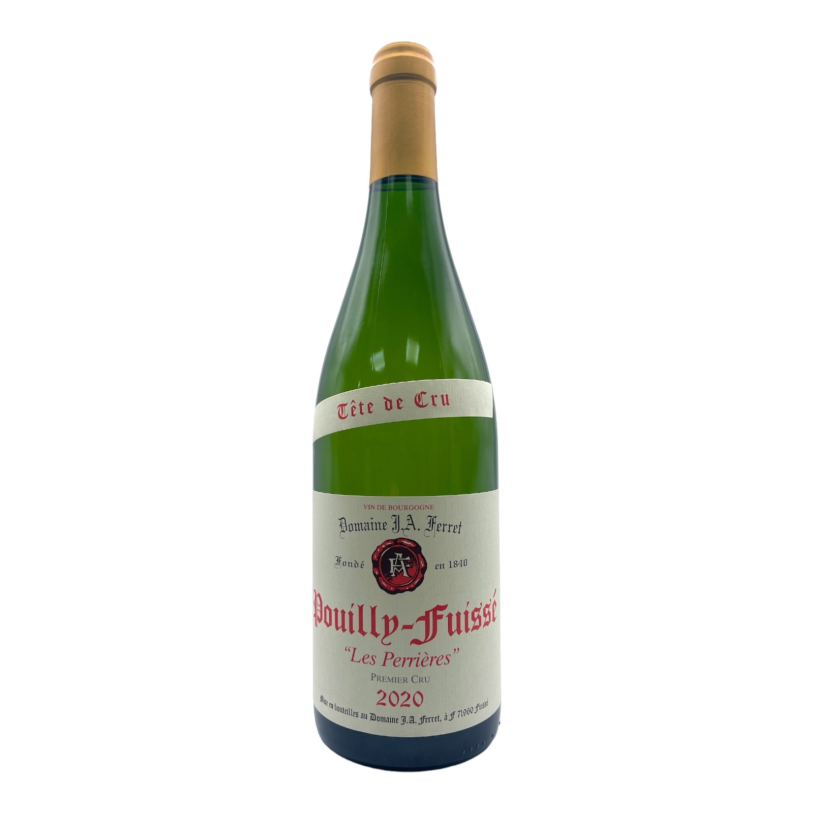 J.A. FERRET Pouilly Fuisse Tete de Cru Les Perrieres 2020 Bottle Image