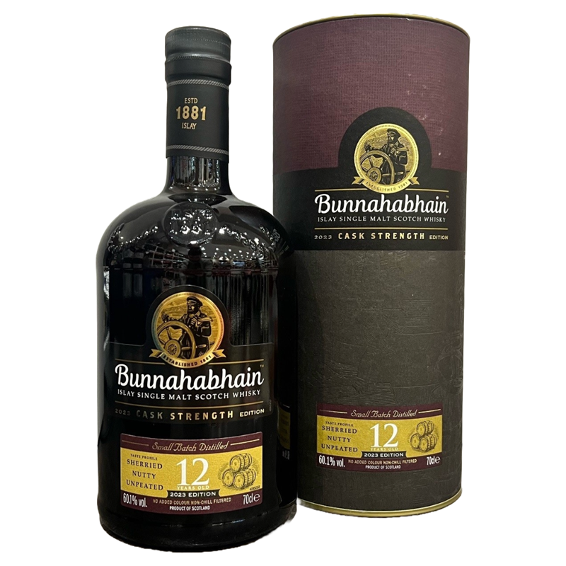 BUNNAHABHAIN 12 Year Old 'Cask Strength 3rd Edition' Islay Single Malt Scotch Whisky Bottle (70cl) 60.1%abv Image