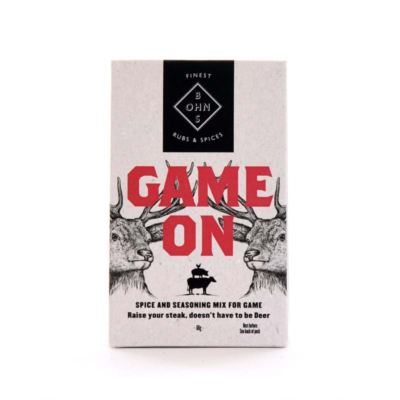 BOHNs Game On Dry Rub Mix for Game 125g Pack Image